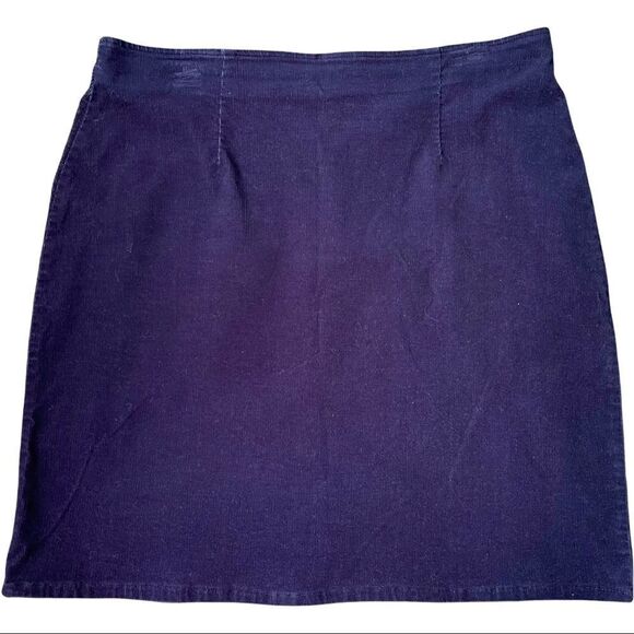 High Sierra Navy Corduroy Mini Skirt Sz 14 - Picture 1 of 9